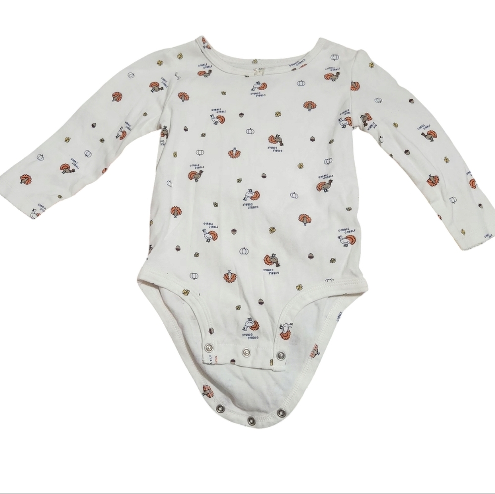Carter's Thanksgiving Turkey Gobble Gobble 18 months Long Sleeve One Piece